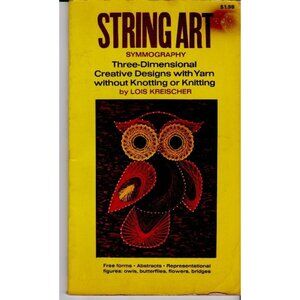 Vintage String Art Symmography Book Lois Kreischer 1970s Craft Pattern Guide